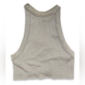 Greyish Blue High Neck Tank from Urban